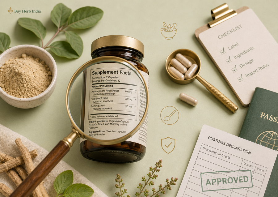 How to Check Label, Ingredients, Dosage and Import Rules Before Buying Herbal Supplements