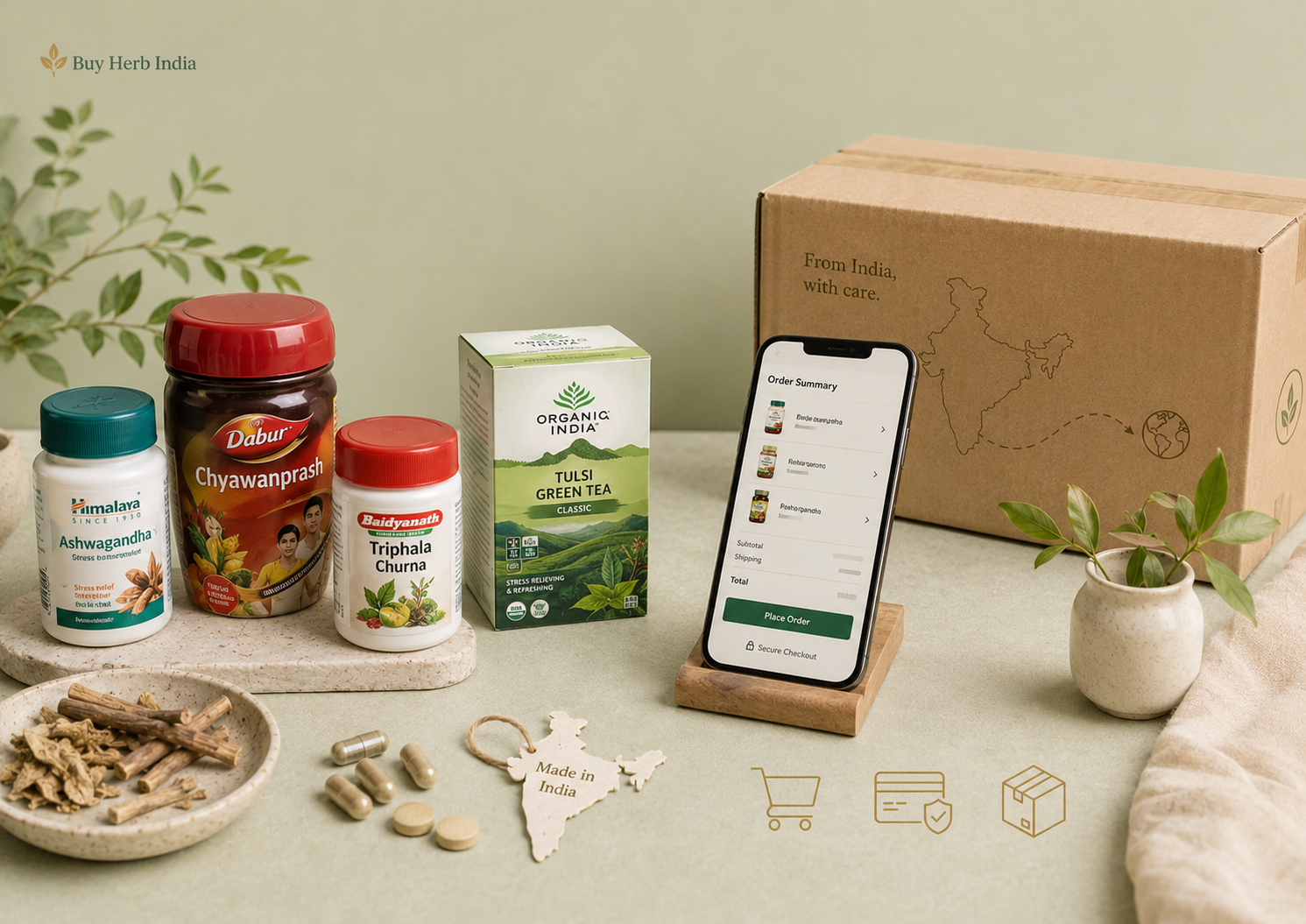 How to Order Himalaya, Dabur, Baidyanath and Organic India Products from India