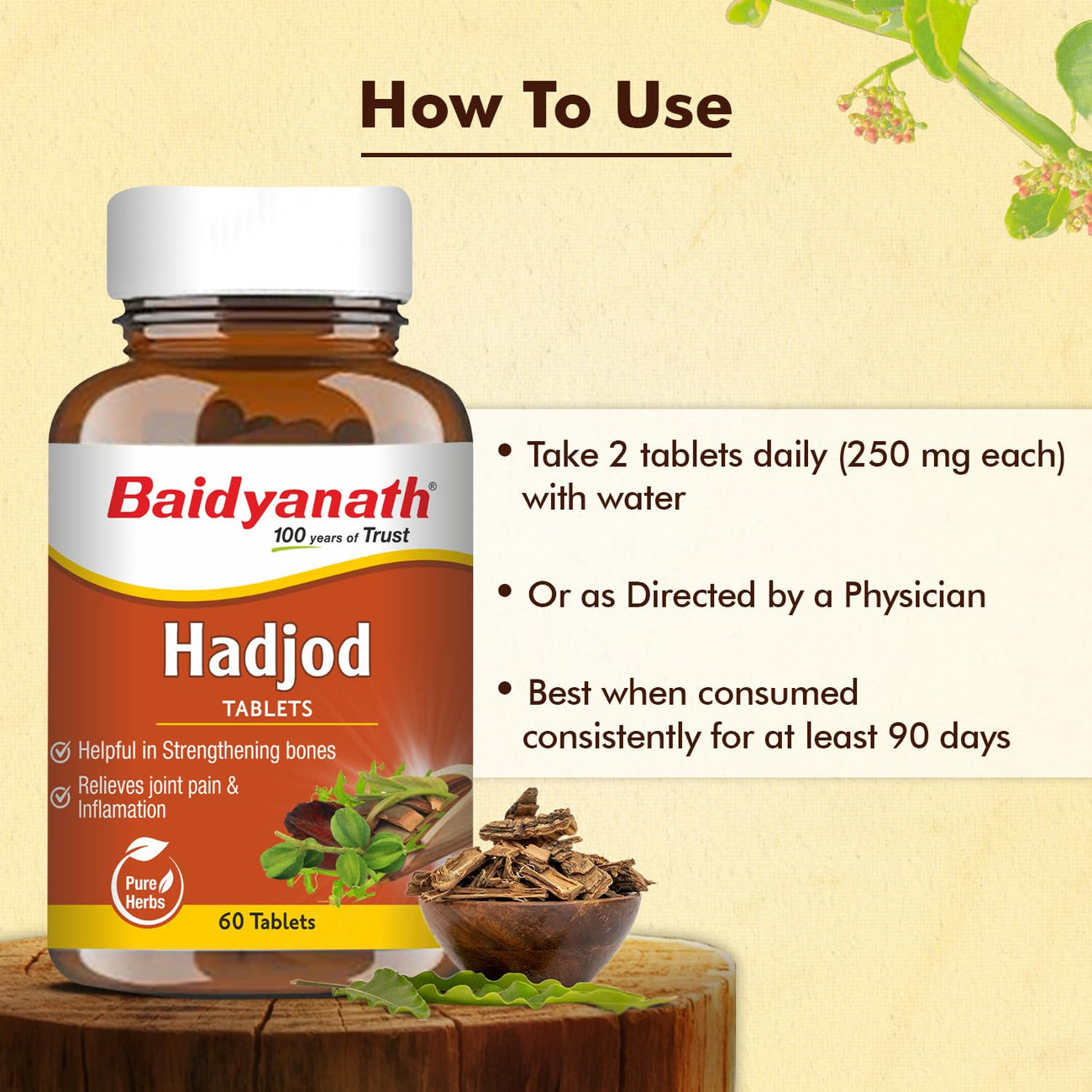 Baidyanath Ayurved Hadjod  60 Tabs