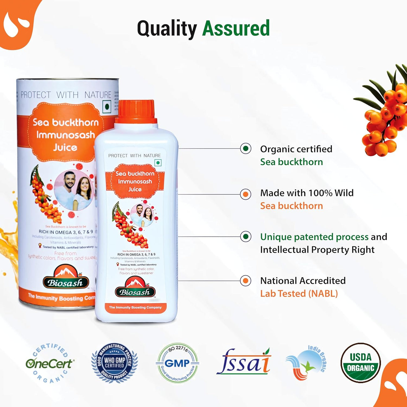 Biosash Sea Buckthorn Immunosash Juice 750ml