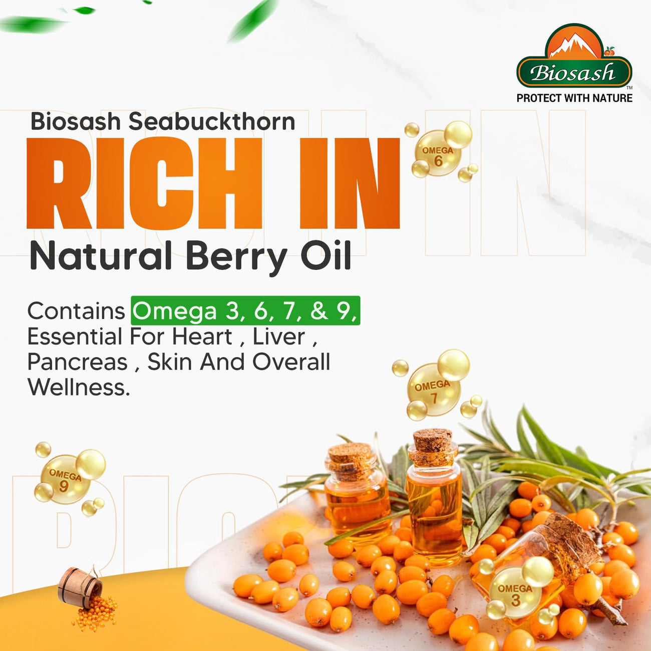Biosash Sea Buckthorn Juice with Moringa 750ml