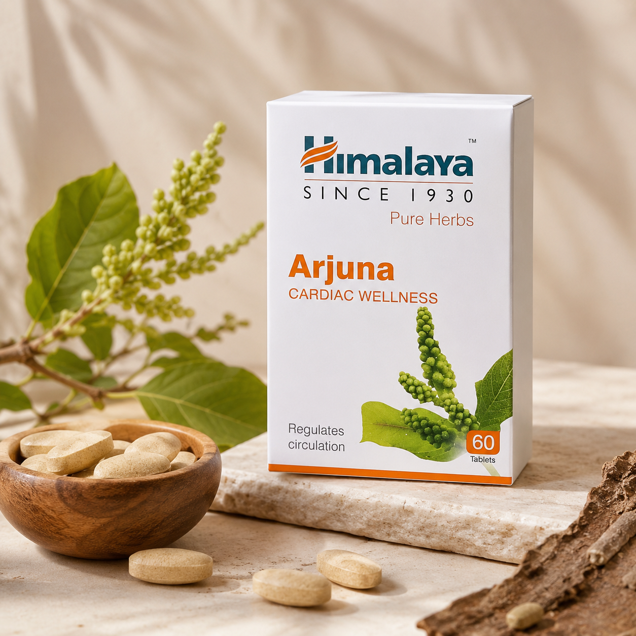Arjuna bark extract for daily heart and circulation support.