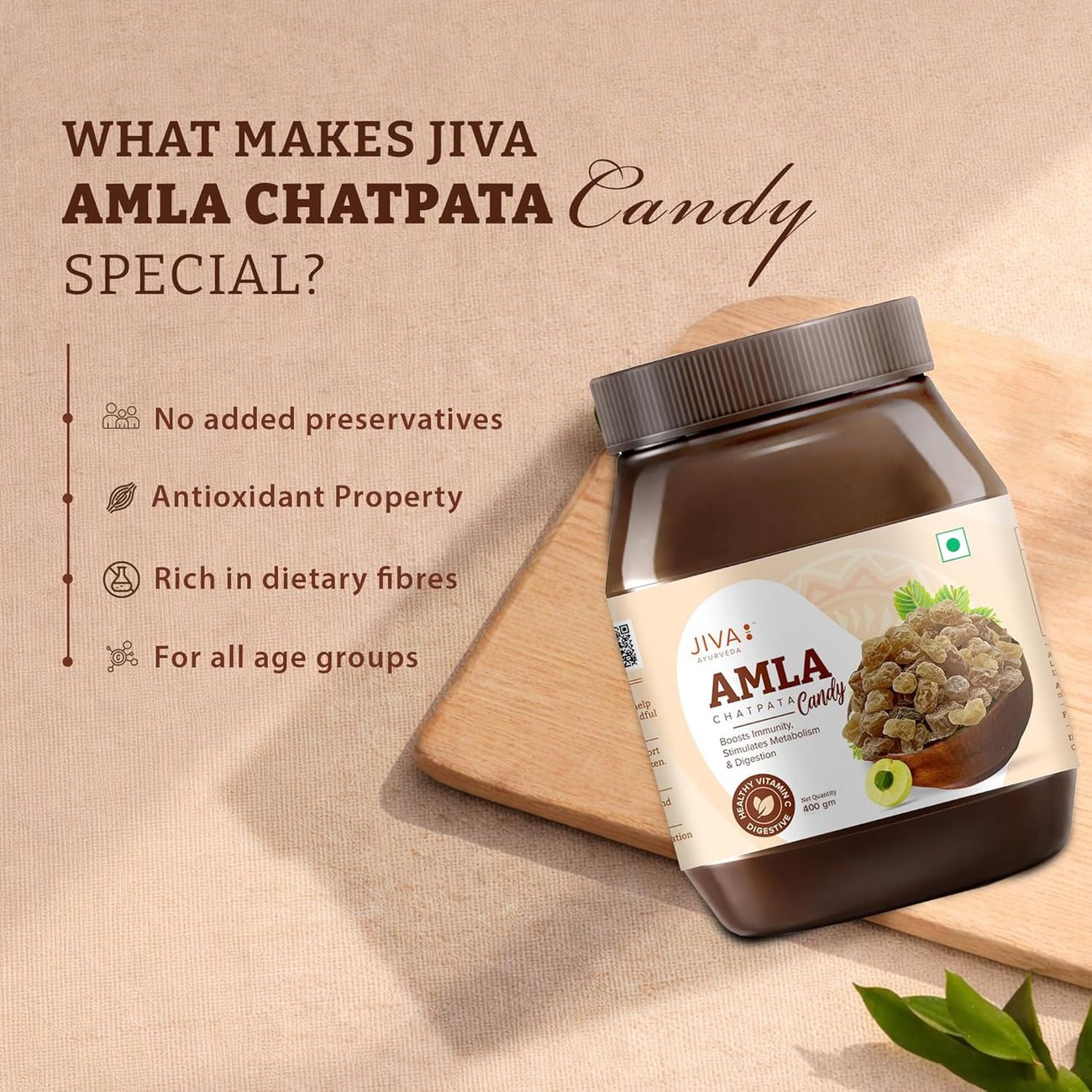 Jiva Amla Chatpata Candy 400gm