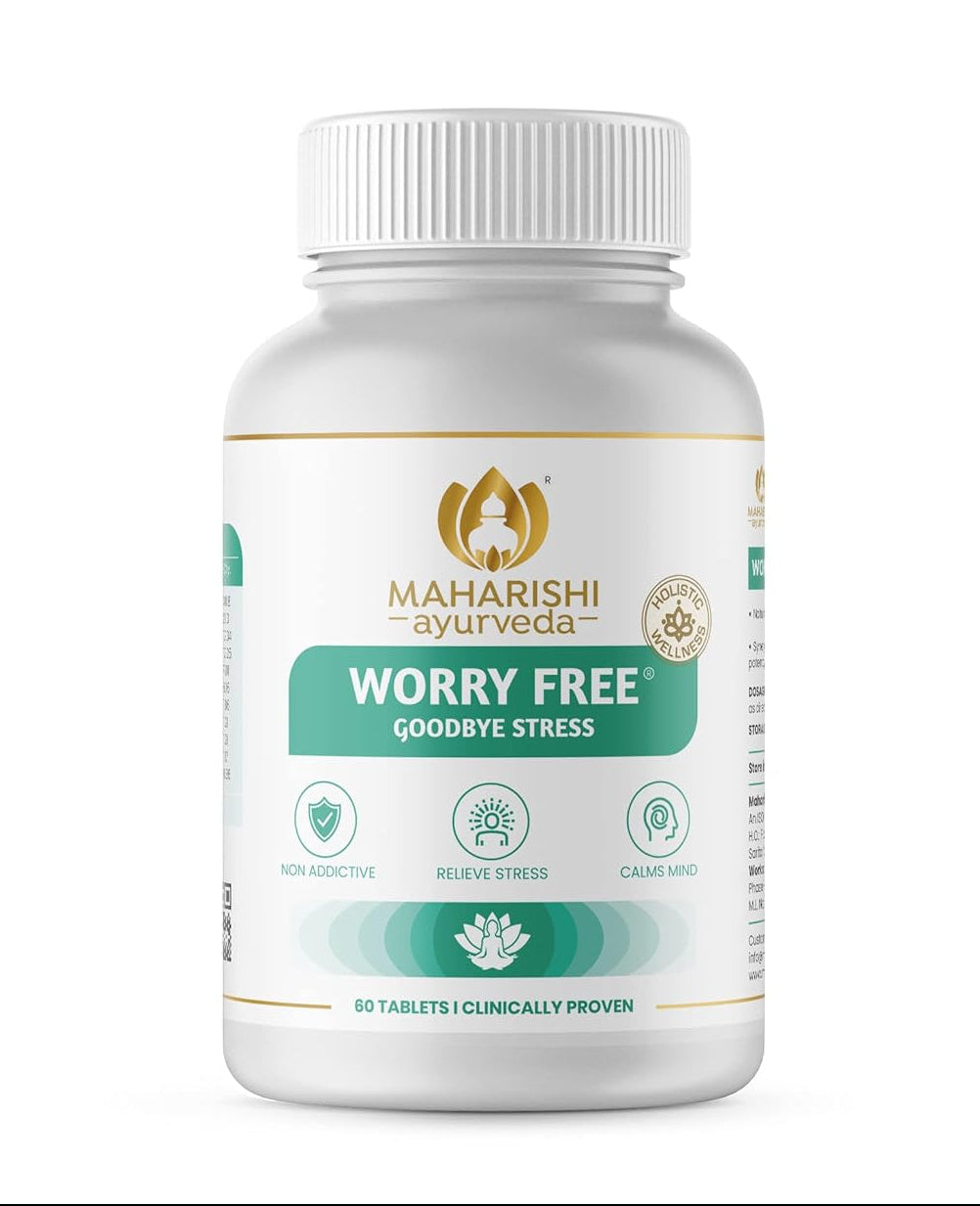 Maharishi Ayurveda Ashwagandha Worry Free Ayurvedic 60 Tablets
