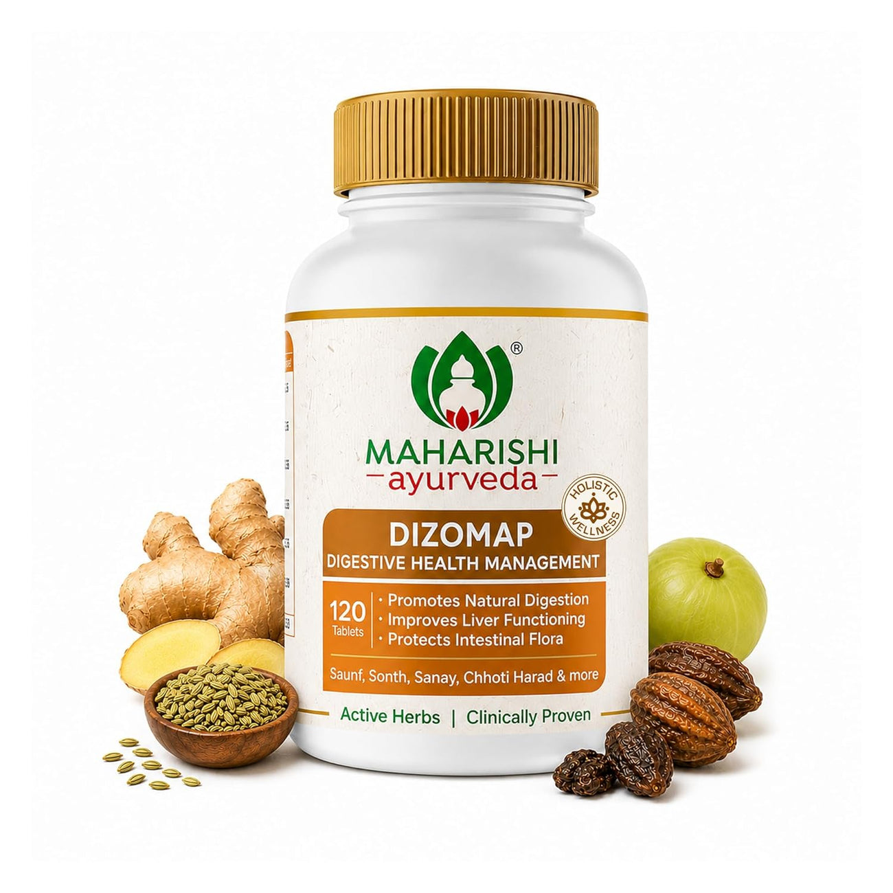 Maharishi Ayurveda Digestion Tablets Dizomap 120 Tablets