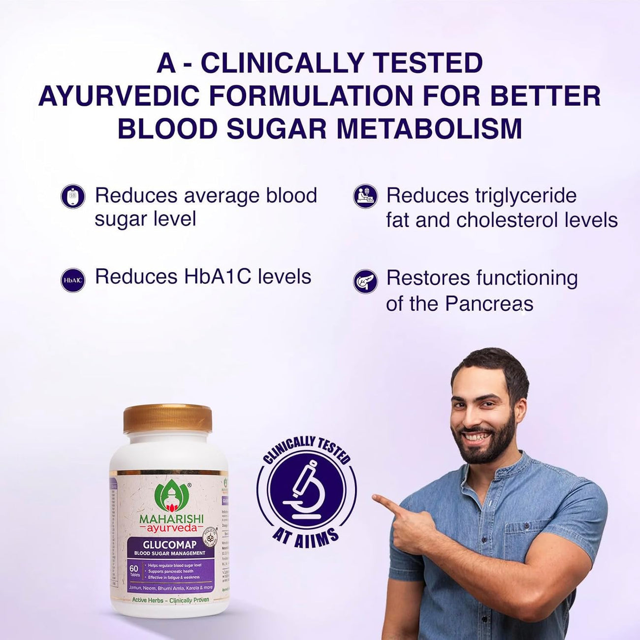 Maharishi Ayurveda Glucomap For Diabetes Management 60 Tablets