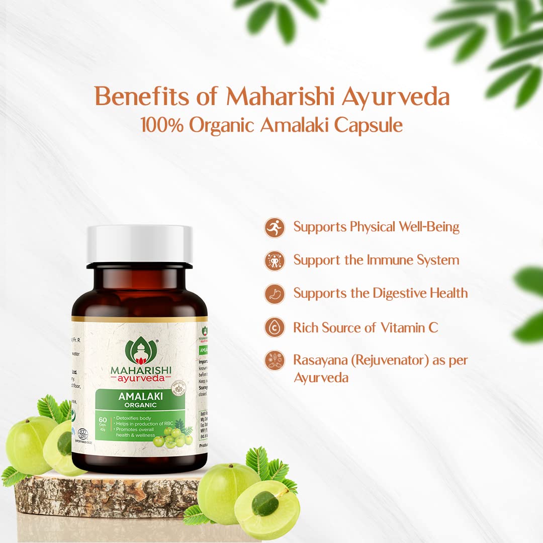Maharishi Ayurveda Organic Amalaki Tablet 700 MG 60 Capsules