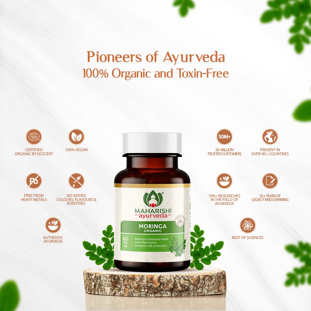 Maharishi Ayurveda Organic Moringa Tablets 500 MG