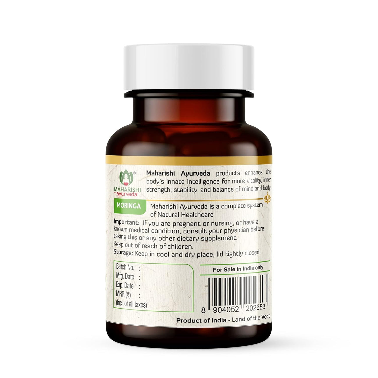 Maharishi Ayurveda Organic Moringa Tablets 500 MG