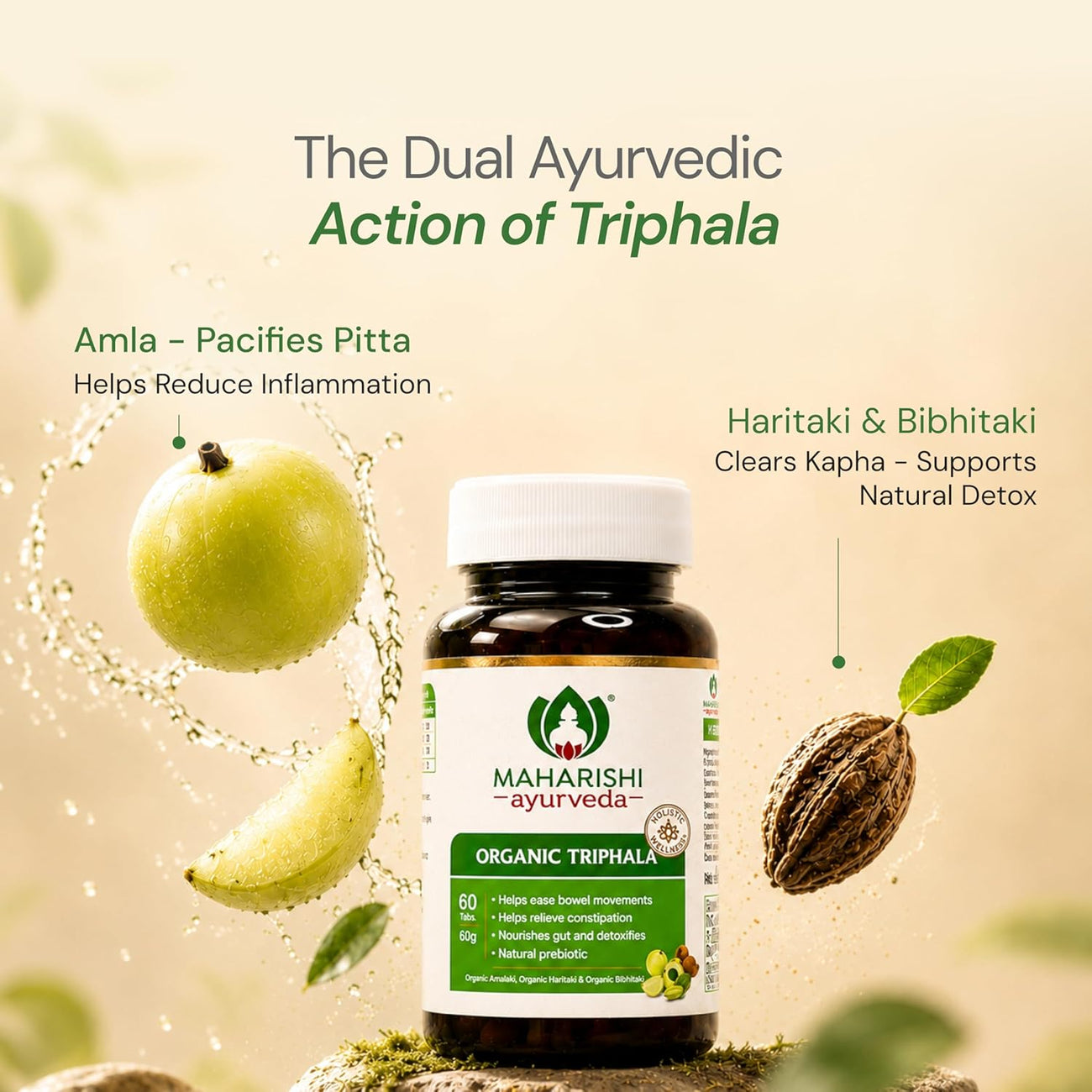 Maharishi Ayurveda Organic Triphala Tablets 1000mg 60 Tablets