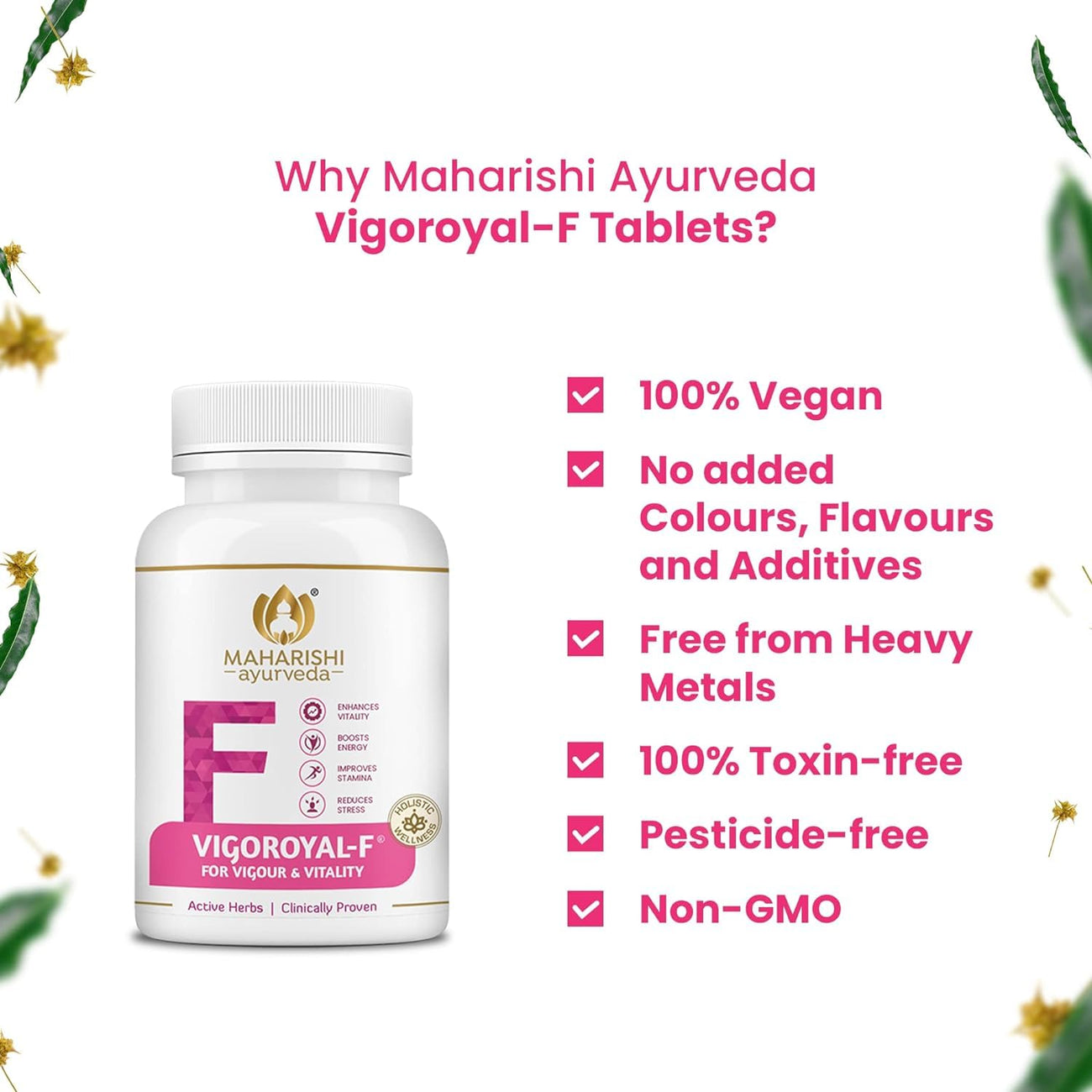 Maharishi Ayurveda Vigoroyal F - Ayurvedic Revitaliser for Women 60 Tablets