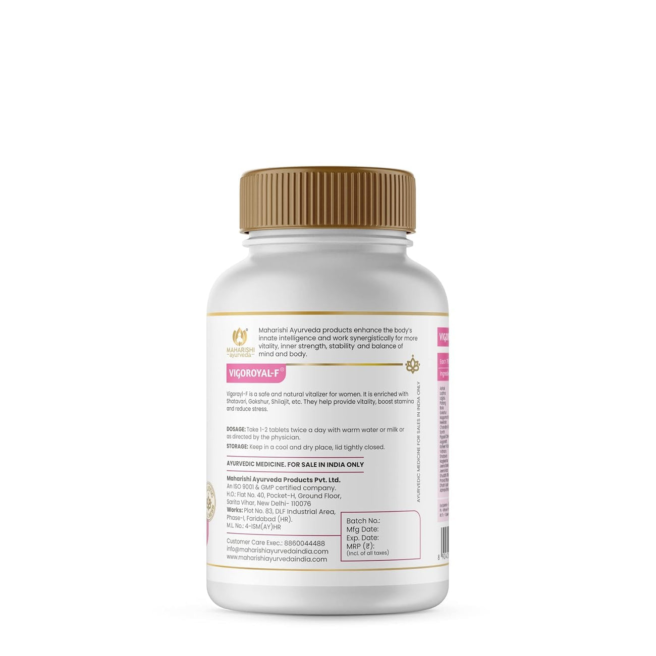 Maharishi Ayurveda Vigoroyal F - Ayurvedic Revitaliser for Women 60 Tablets