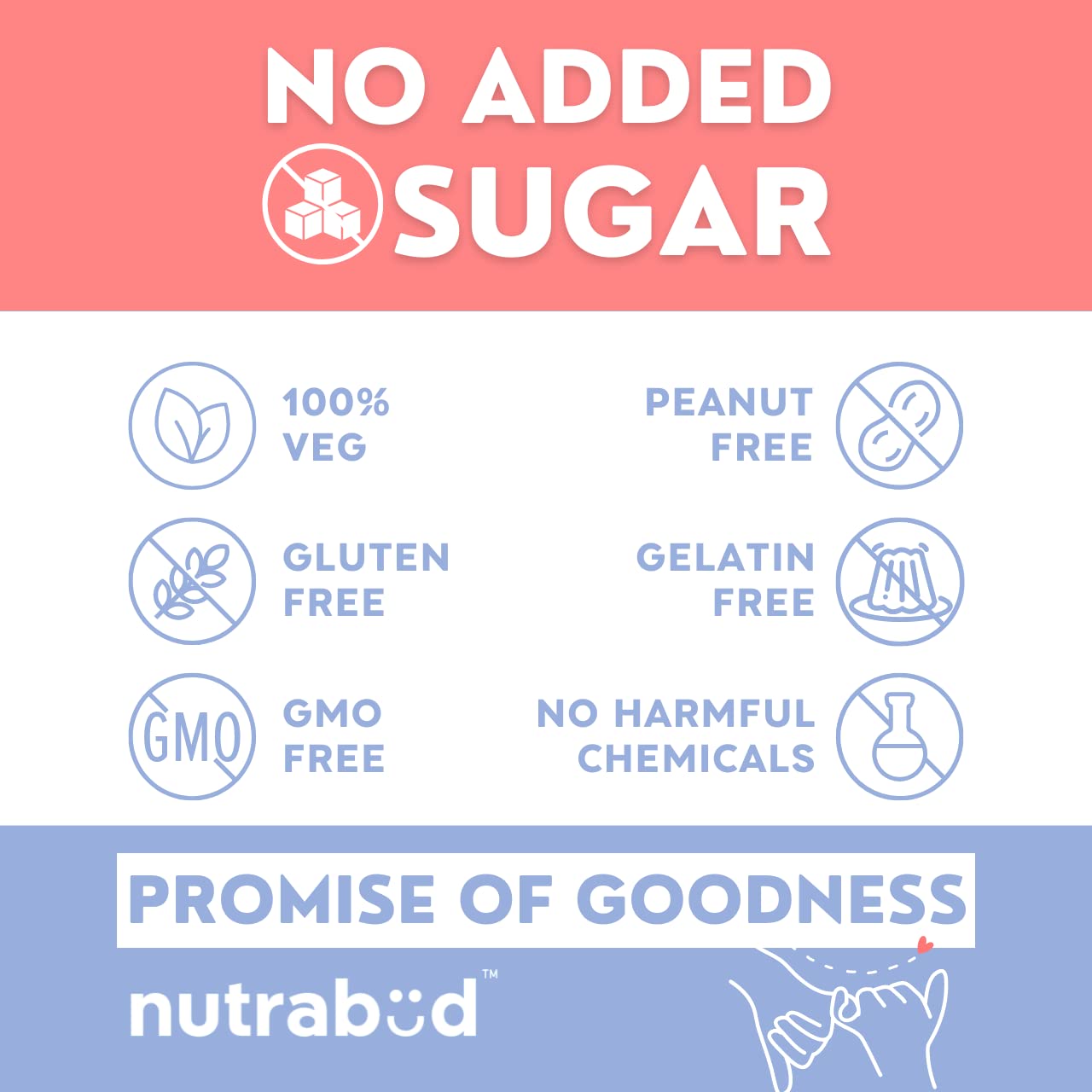 Nutrabud Biotin Hair Gummies For Women, Men 60 gummies