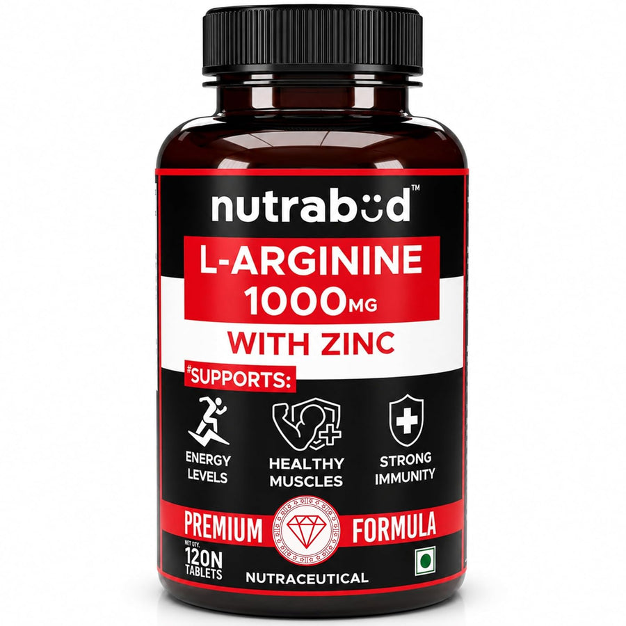 Nutrabud L-Arginine 1000 mg - 120 Tablets