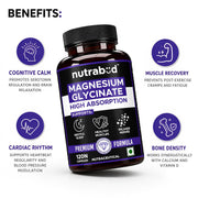 Nutrabud Magnesium Glycinate Supplement 120 Capsules