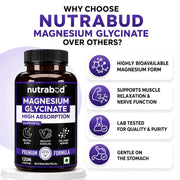 Nutrabud Magnesium Glycinate Supplement 120 Capsules