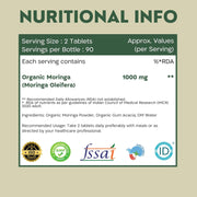 Nutrabud Organic Moringa 1000mg-180 Tablets