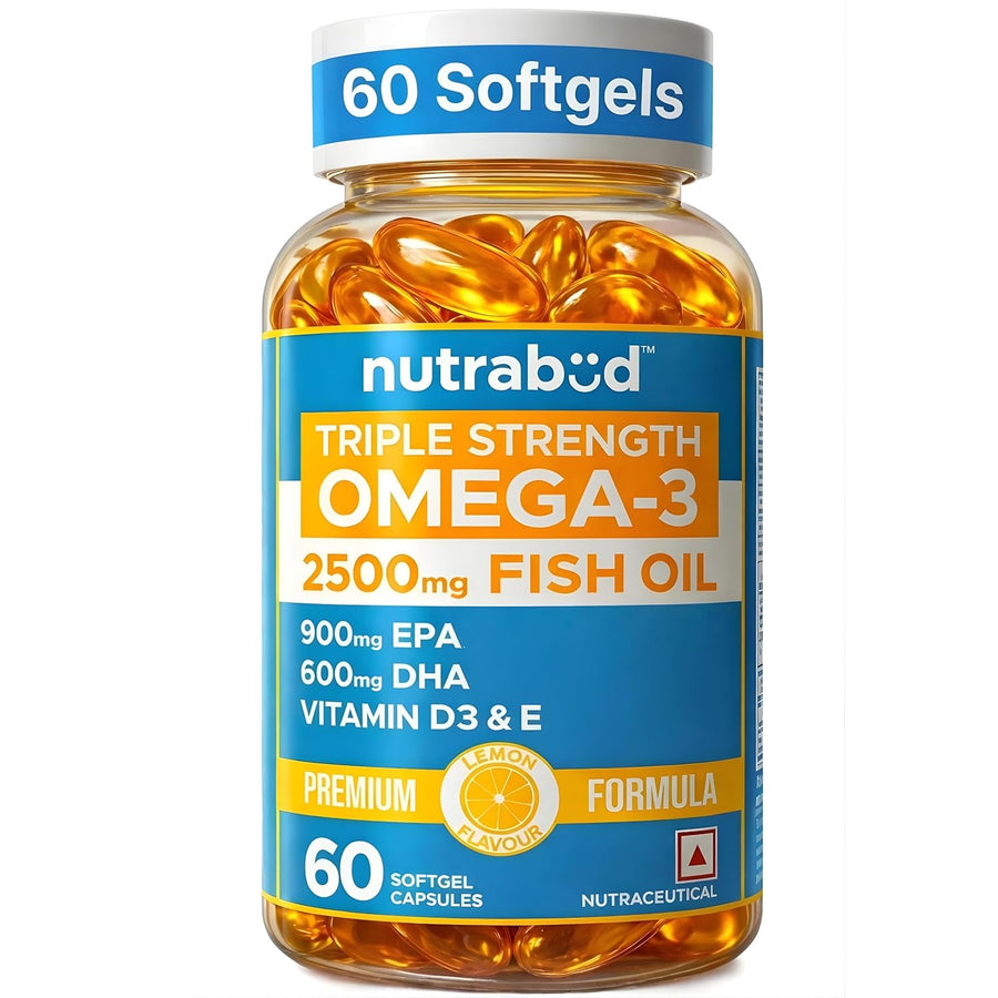 Nutrabud Omega 3 Fish Oil Lemon Flavour 60 Capsules