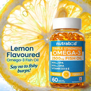 Nutrabud Omega 3 Fish Oil Lemon Flavour 60 Capsules
