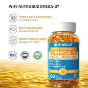 Nutrabud Omega 3 Fish Oil Lemon Flavour 60 Capsules