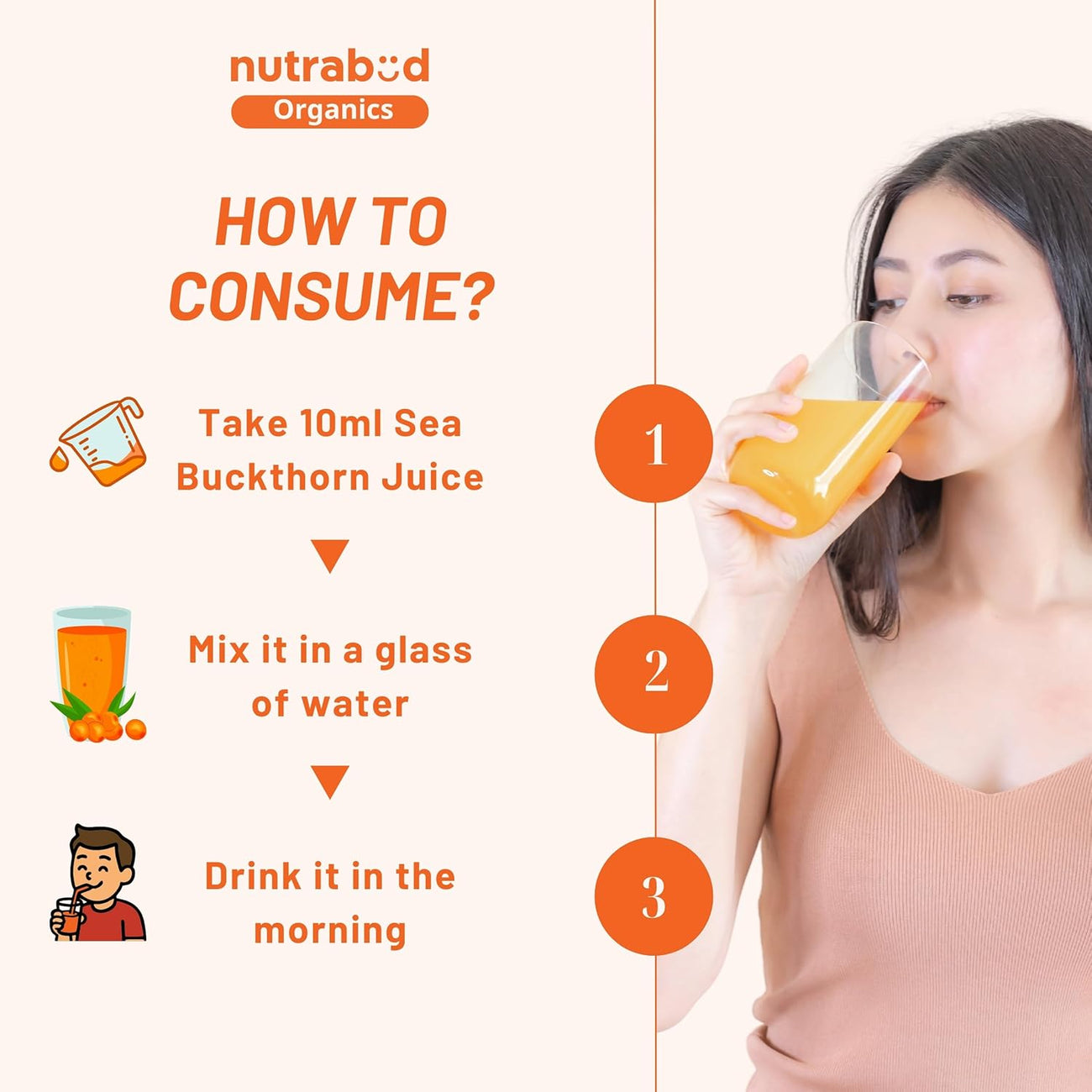 Nutrabud Organics Himalayan Sea Buckthorn Berry Juice 500 ml