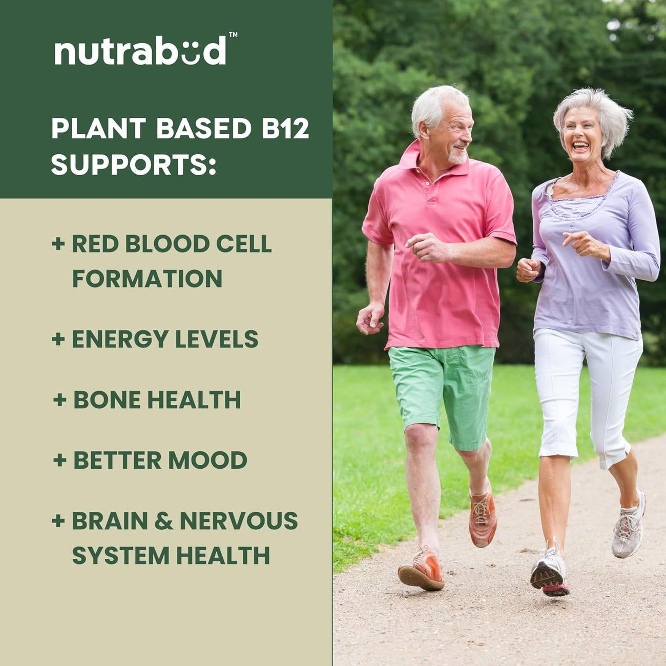 Nutrabud Plant Based Vitamin B12 Supplement - 120 Capsules