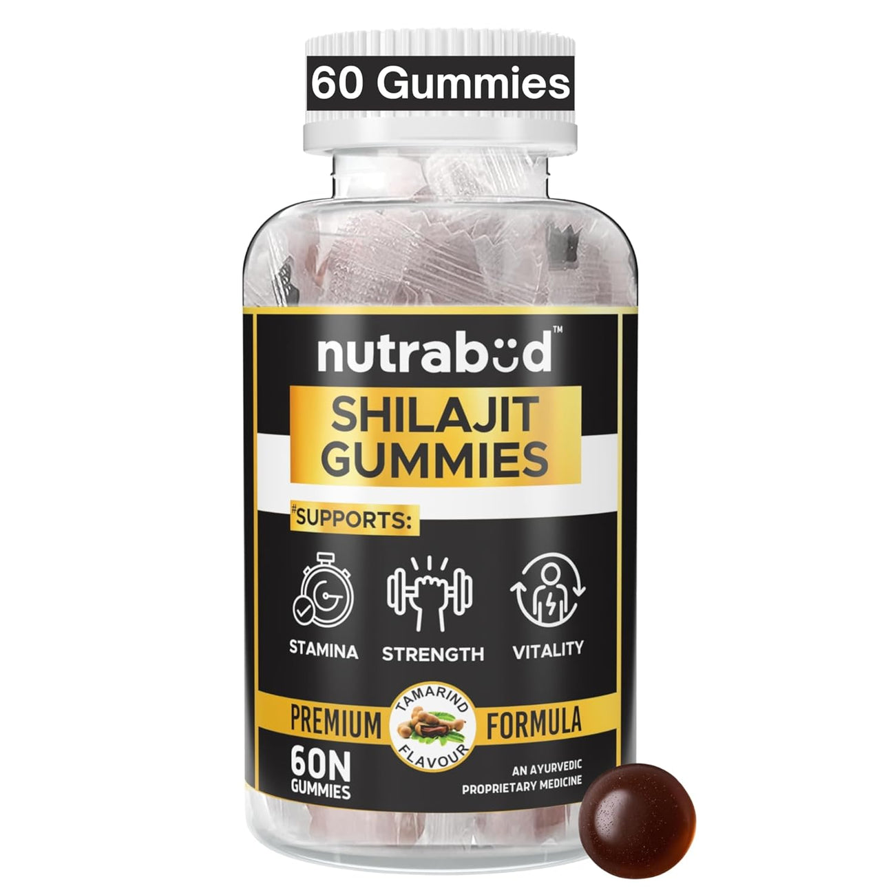Nutrabud Pure Shilajit Gummies - 60 Gummies