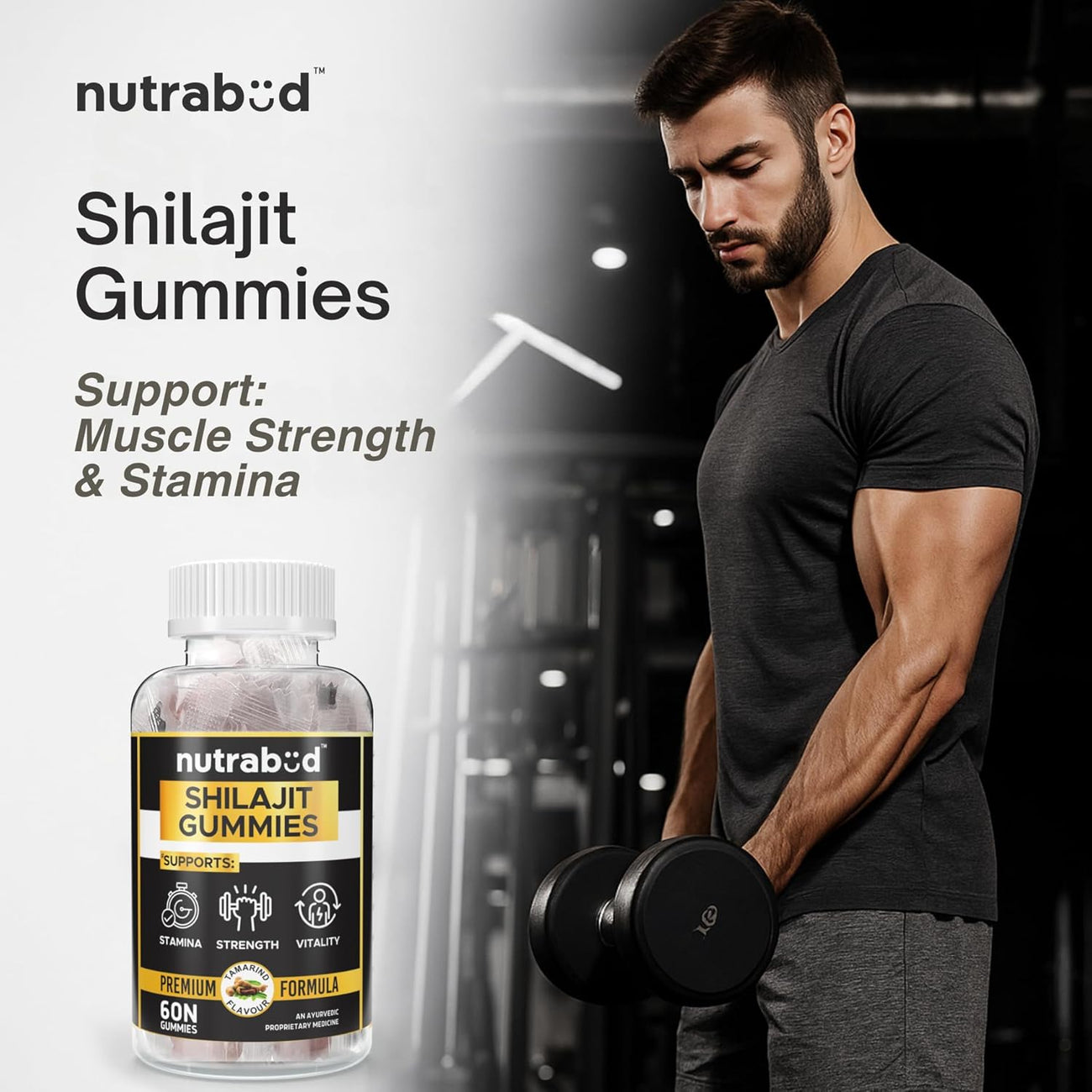 Nutrabud Pure Shilajit Gummies - 60 Gummies