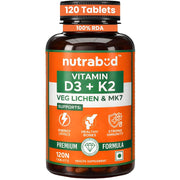 Nutrabud Vitamin D3 K2 MK7 - 120 Tablets
