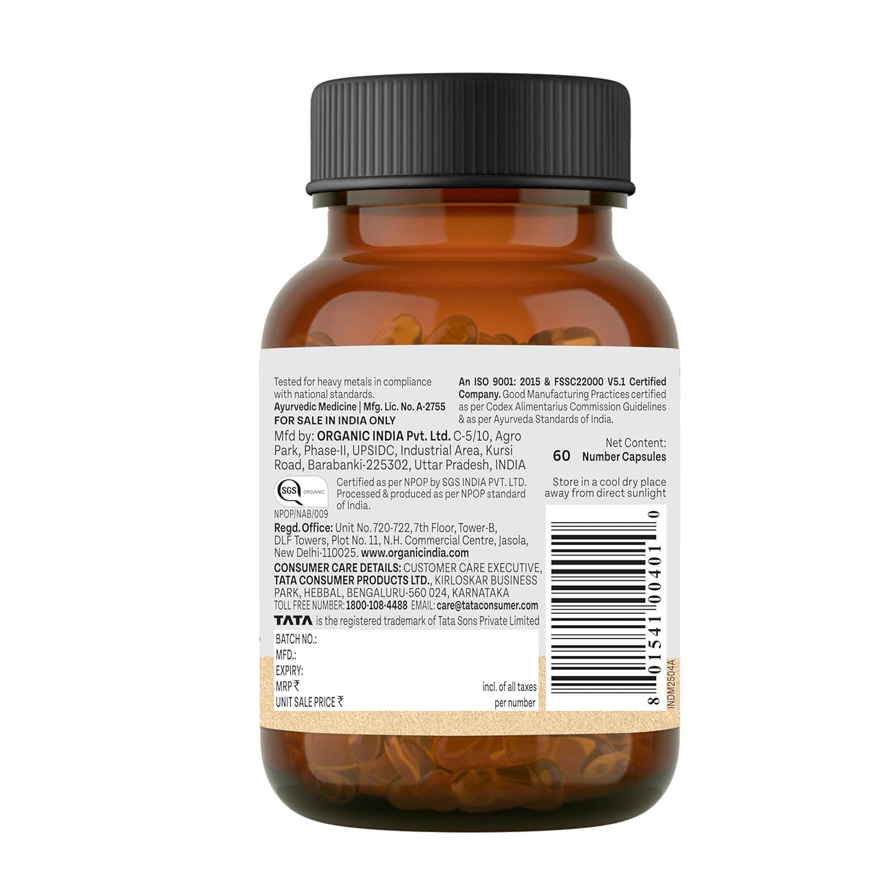 Organic India Bowelcare 60cap