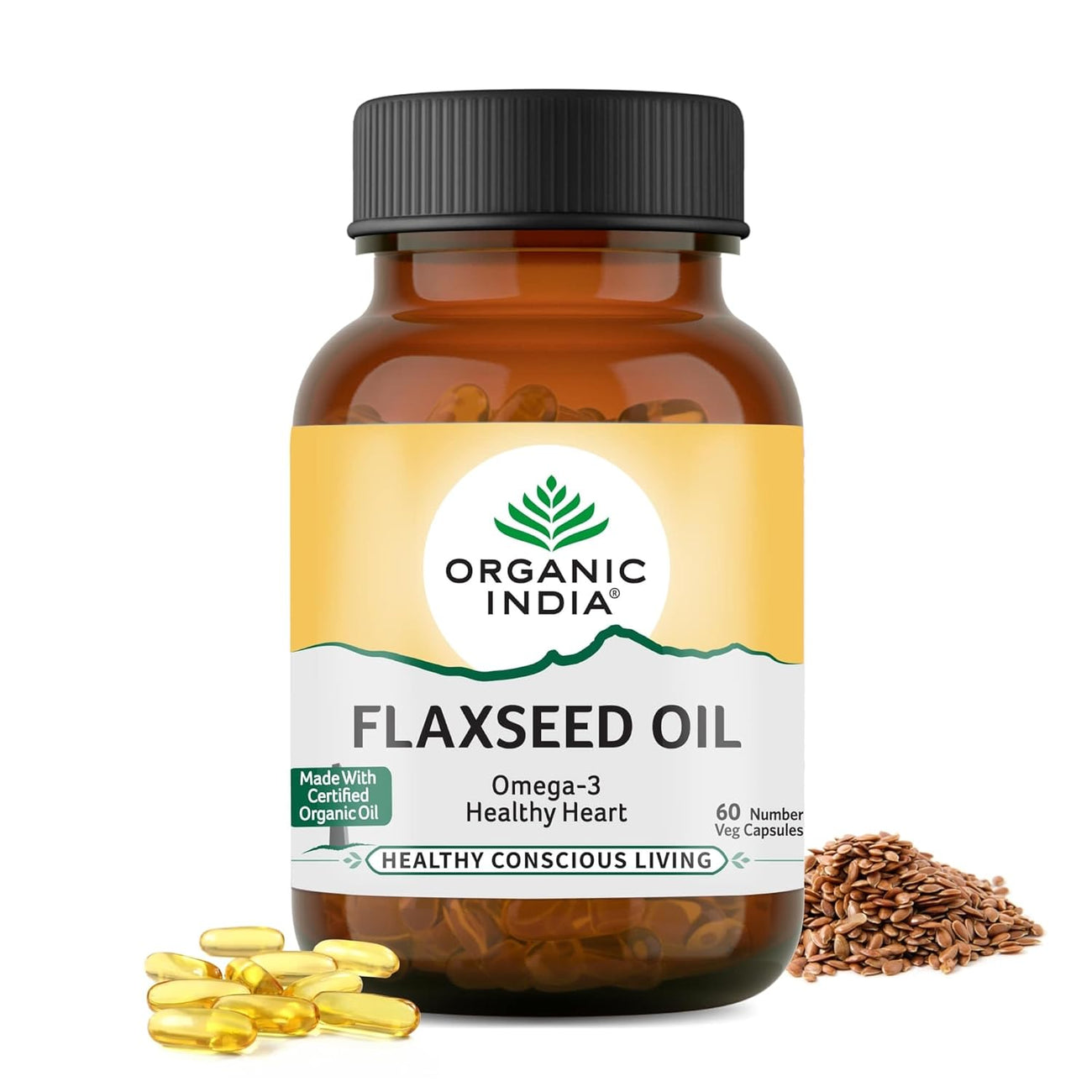 Organic India Flaxseed Oil 60cap