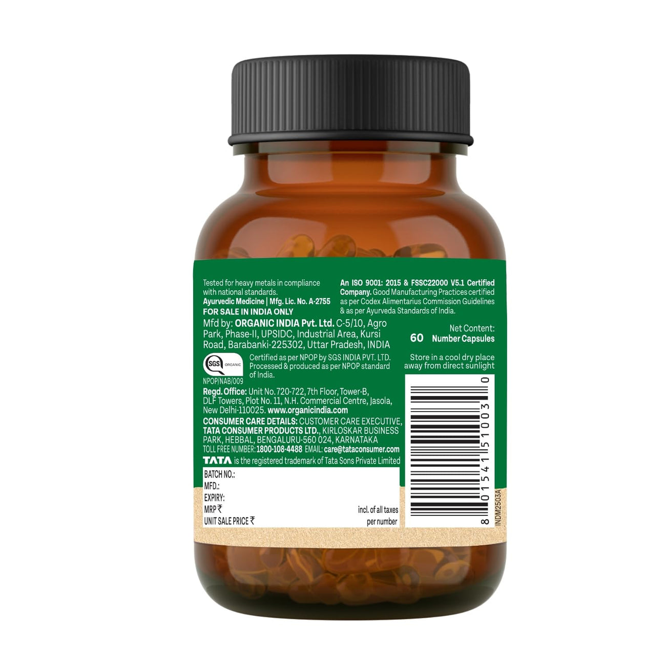 Organic India Moringa 60cap