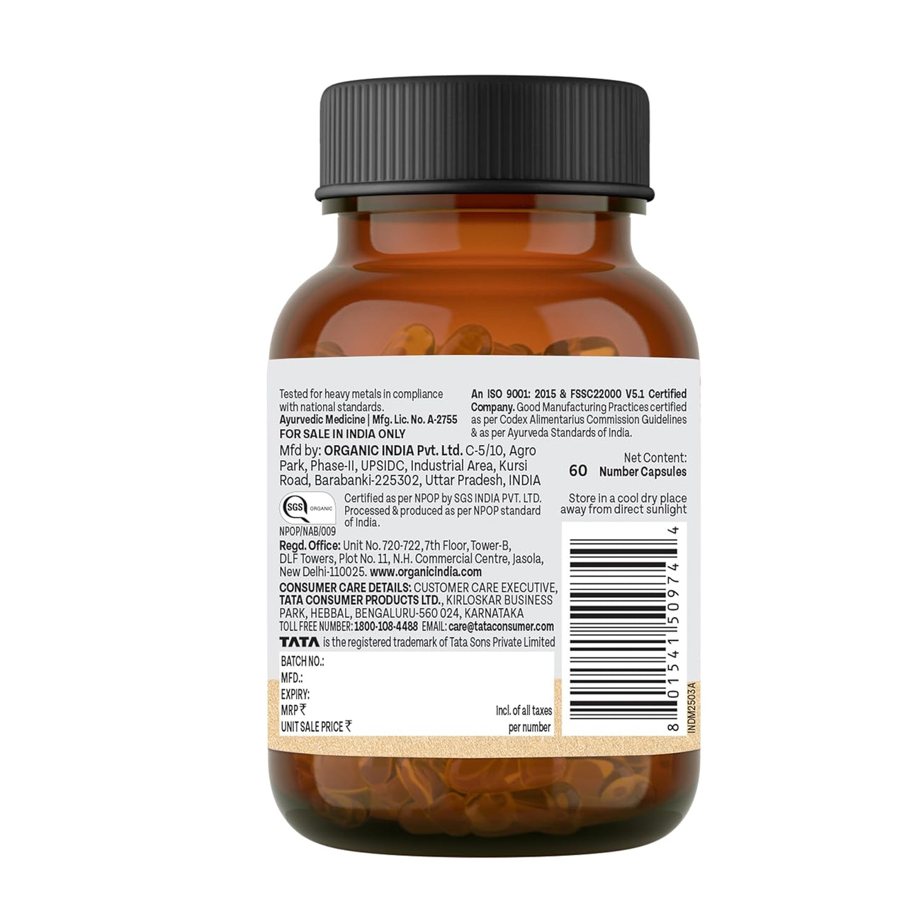 Organic India Prostate Care 60cap