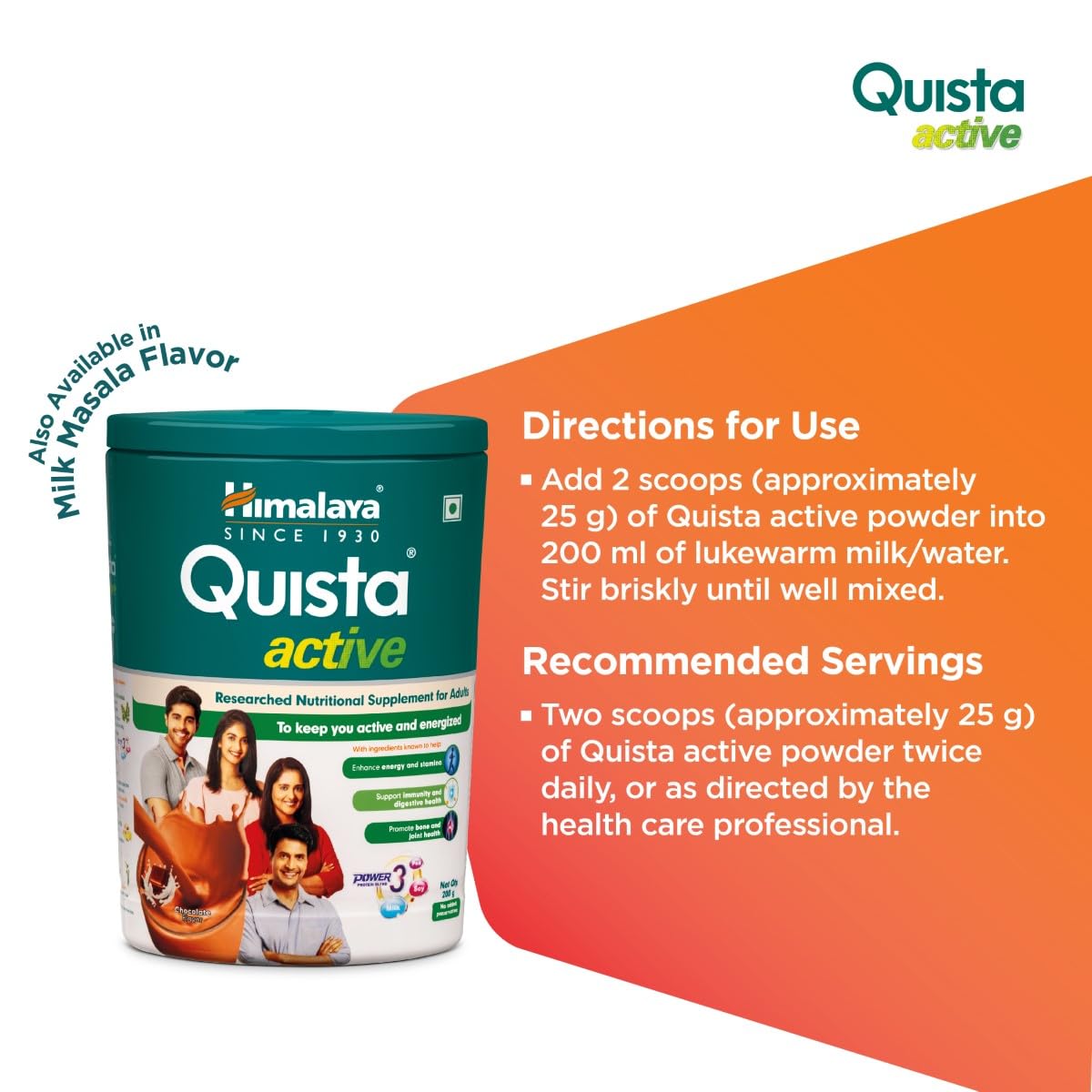 Quista Active Chocolate Flavour - Himalaya