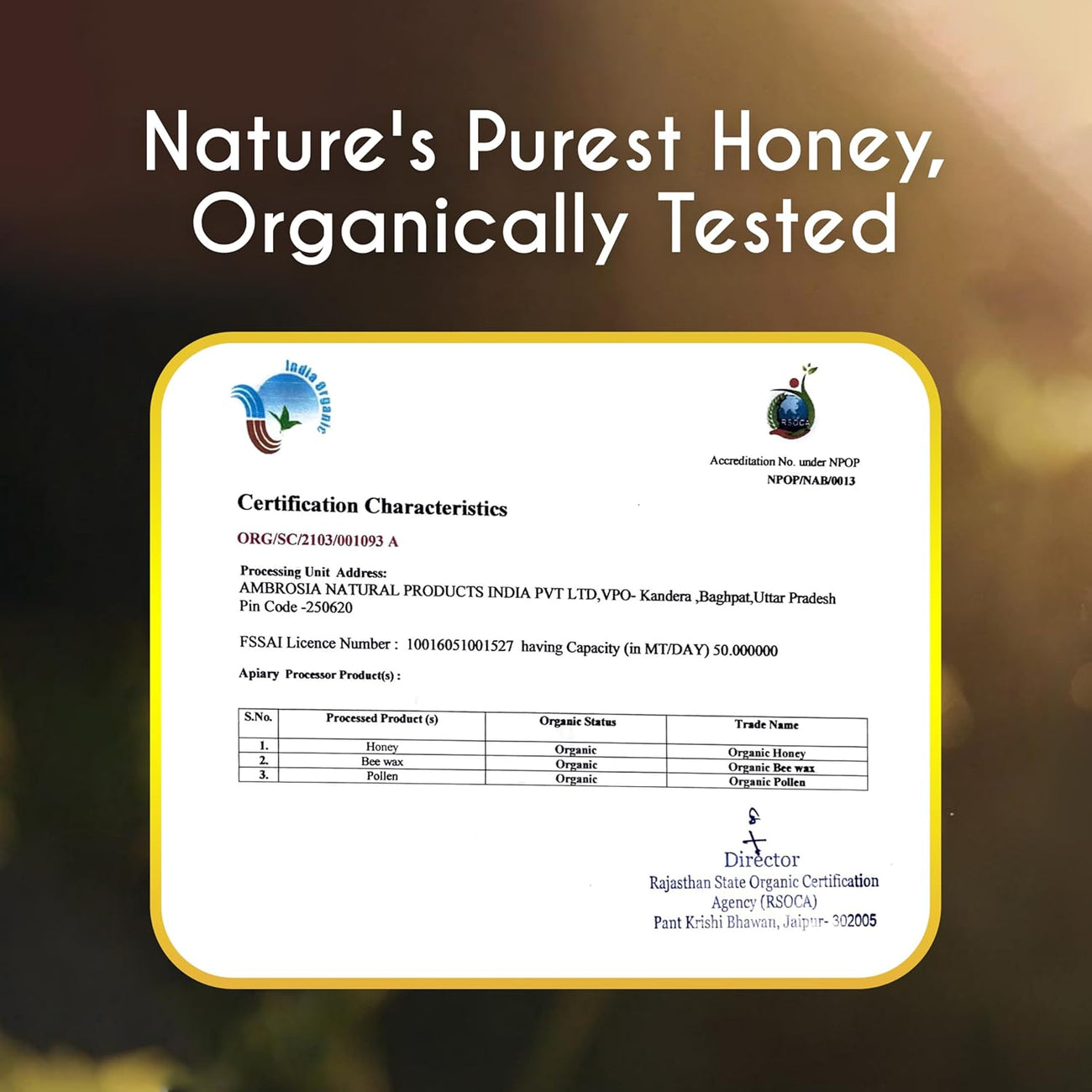 TruSoul Raw Organic Honey - 500gm
