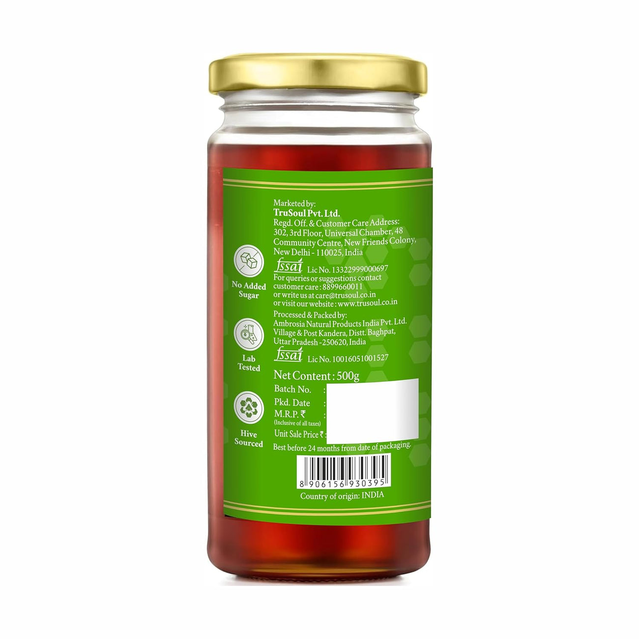 TruSoul Pure & Natural Tulsi Honey 500gm