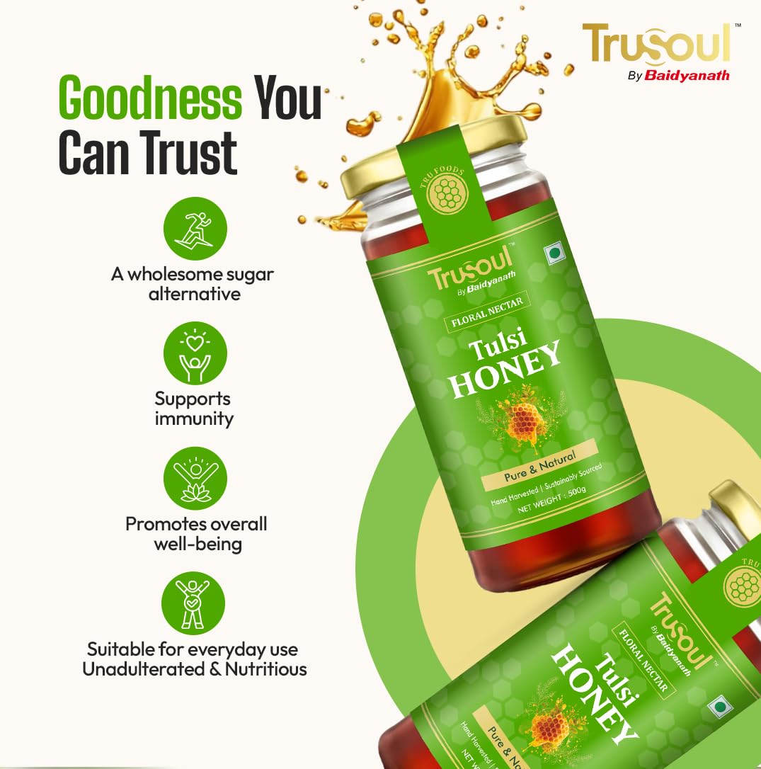 TruSoul Pure & Natural Tulsi Honey 500gm