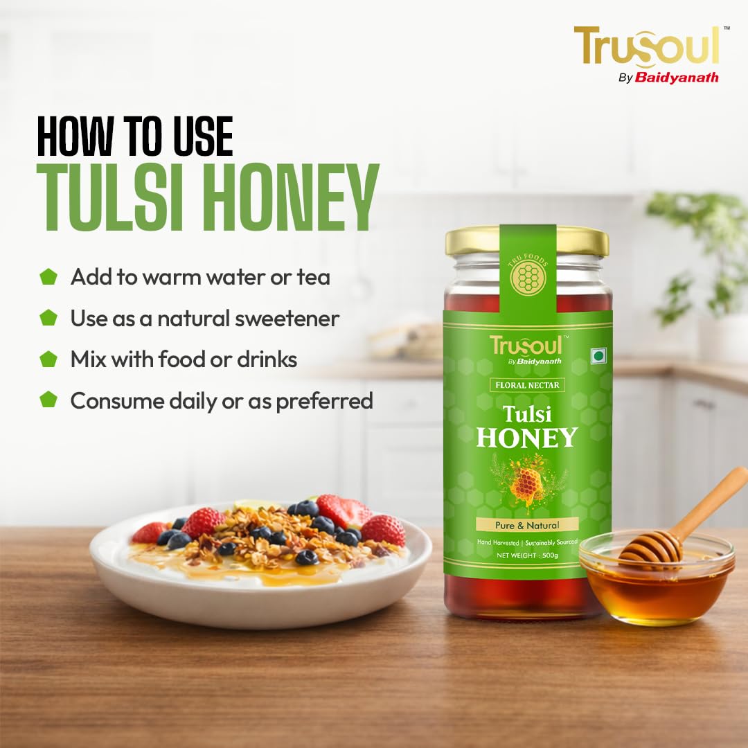 TruSoul Pure & Natural Tulsi Honey 500gm
