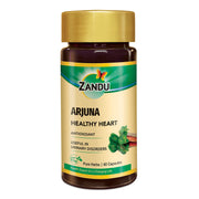Zandu Arjuna Capsules - Helps to Maintain a Healthy Heart while Helping Keep Diabetes & Cholesterol