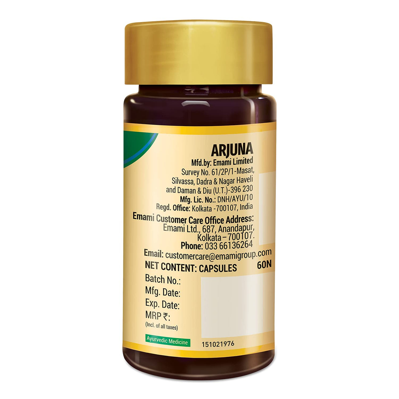 Zandu Arjuna Capsules - Helps to Maintain a Healthy Heart while Helping Keep Diabetes & Cholesterol