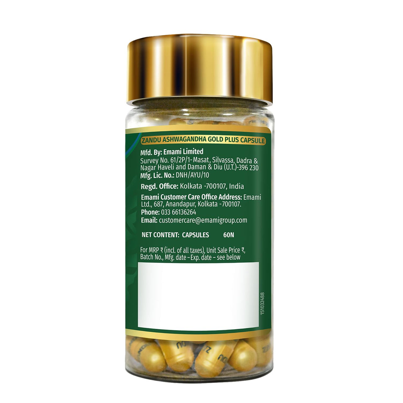 Zandu Ashwagandha Gold Plus I Reduces Stress & Cortisol, Improves Sleep and Muscle Recovery