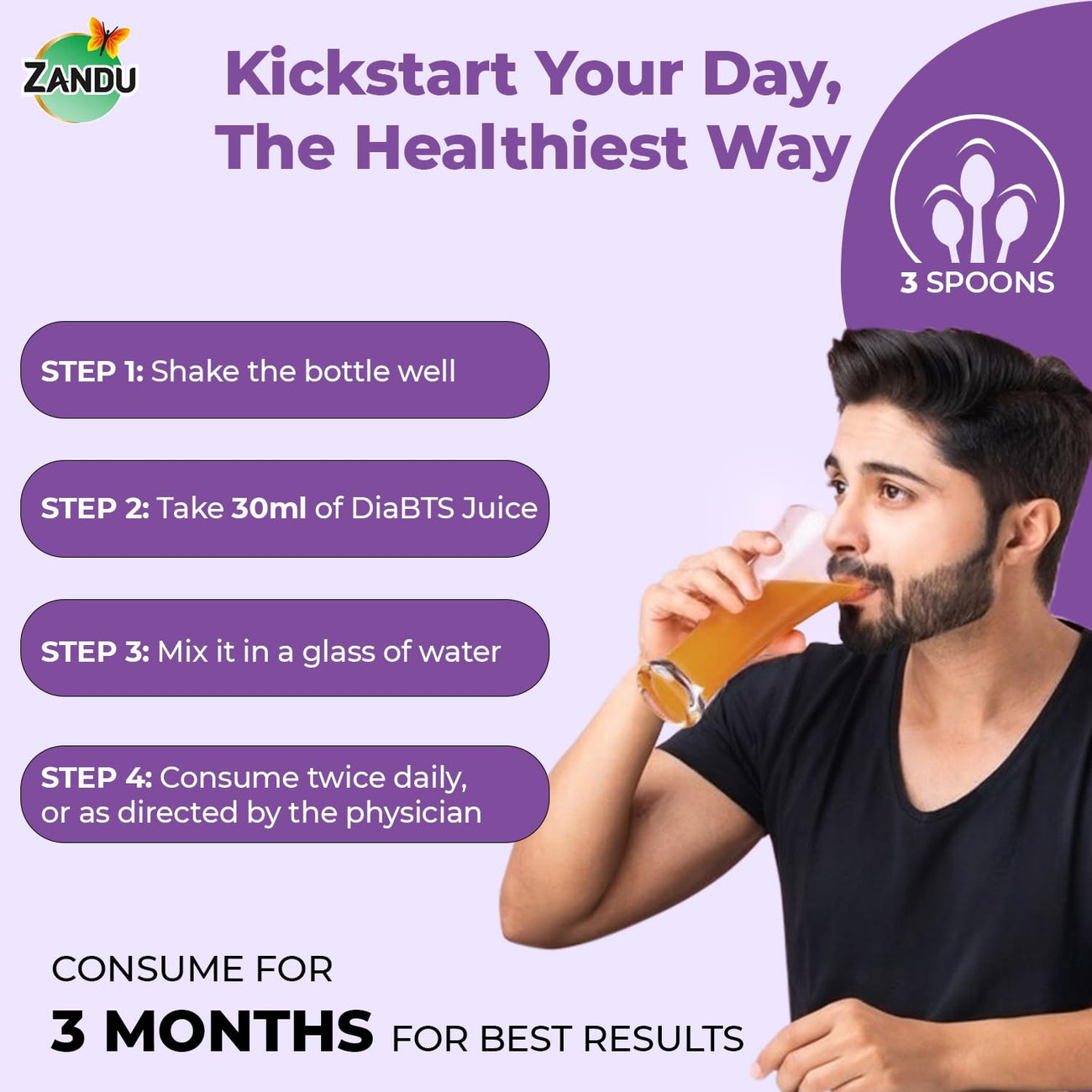 Zandu DiaBTS Care Juice with Karela & Jamun, 1000 ml  Blend of 9 Ayurvedic ingredients