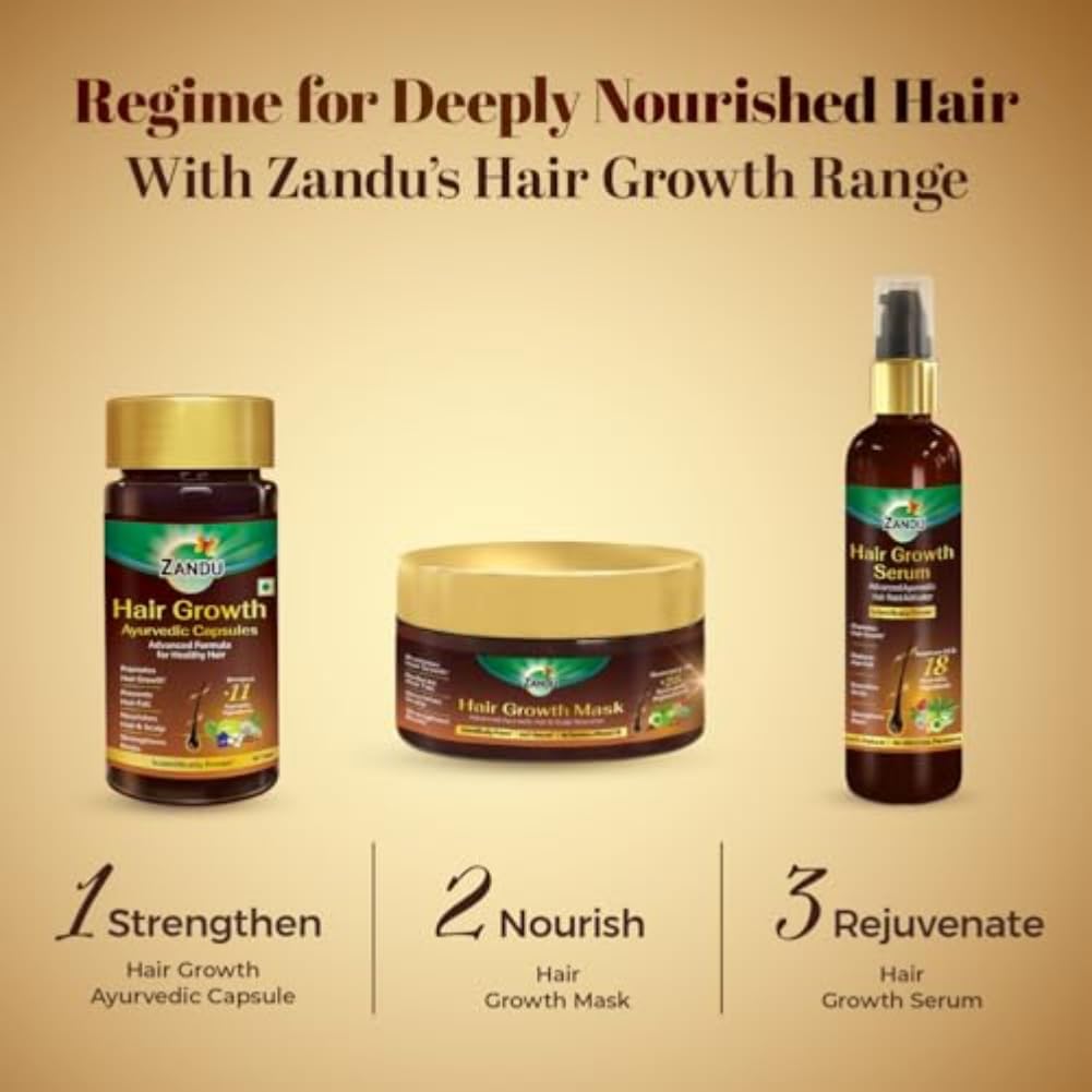 Zandu Hair Growth Ayurvedic Capsule- 60 Caps
