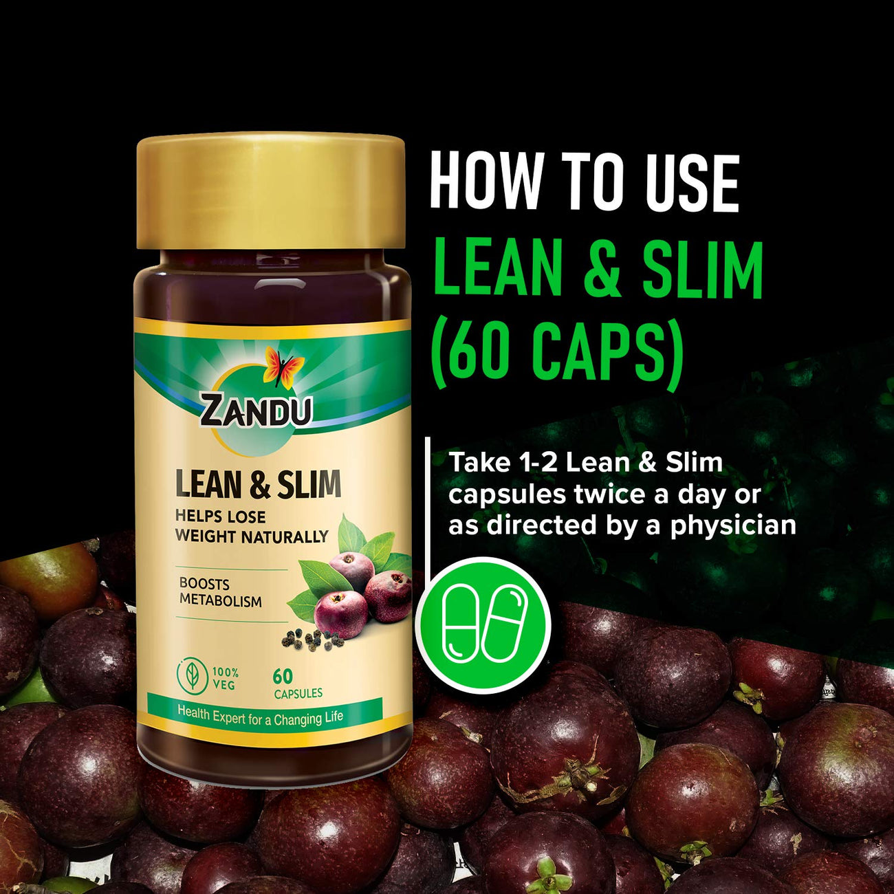 Zandu Lean & Slim  Enriched With The Goodness Of 6 Herbs To Help You In Weight Loss Journey  Acts As A Metabolism Booster & Supports Weight Management