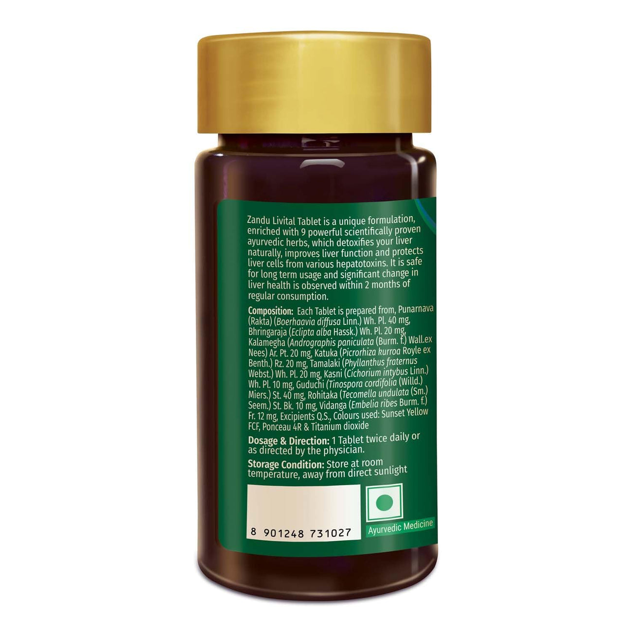 Zandu Livital Liver Tablets – Clinically Proven for Liver Detox & Health Support in 2 Months  90 Tabs