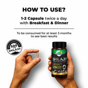 Zandu Shilajit Capsules, Infused with Goodness of Natural Shilajit Extracts, Helps Boost Immunity & Energy, Supports Metabolism