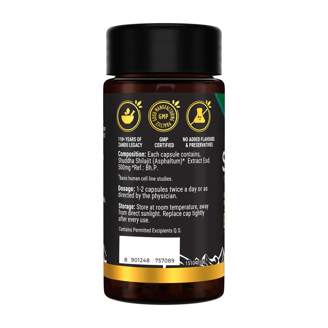 Zandu Shilajit Capsules, Infused with Goodness of Natural Shilajit Extracts, Helps Boost Immunity & Energy, Supports Metabolism