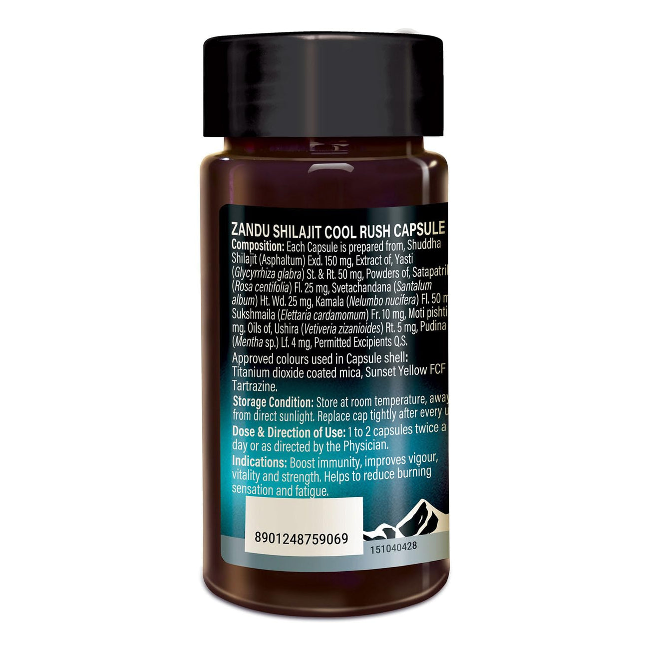 Zandu Shilajit Cool Rush Caps 60N