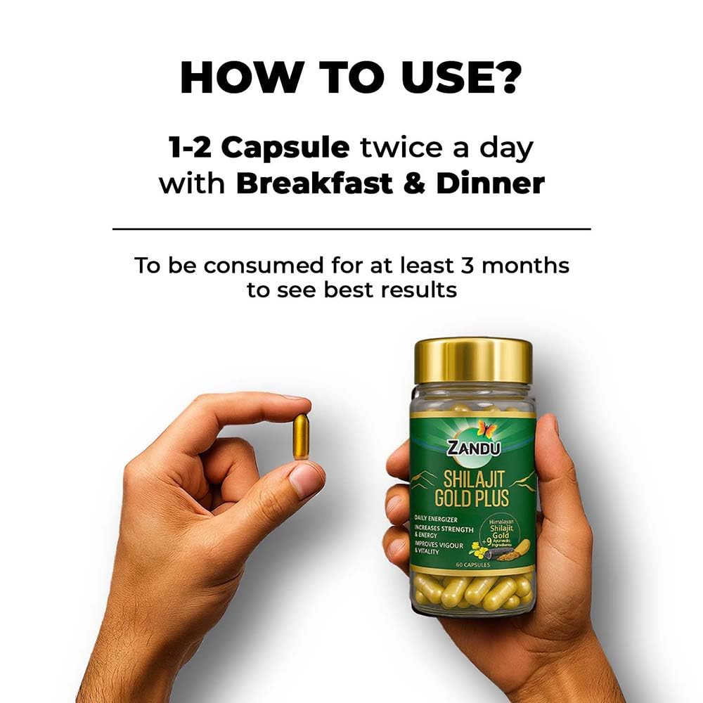 Zandu Shilajeet Gold Plus 60 Capsules