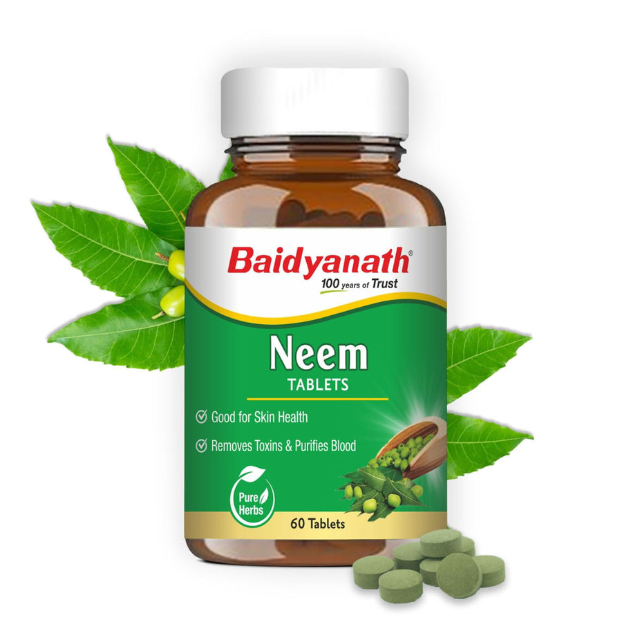 Baidyanath Neem Tablets - Skin Detox, Acne-Prone Skin & Immunity Support
